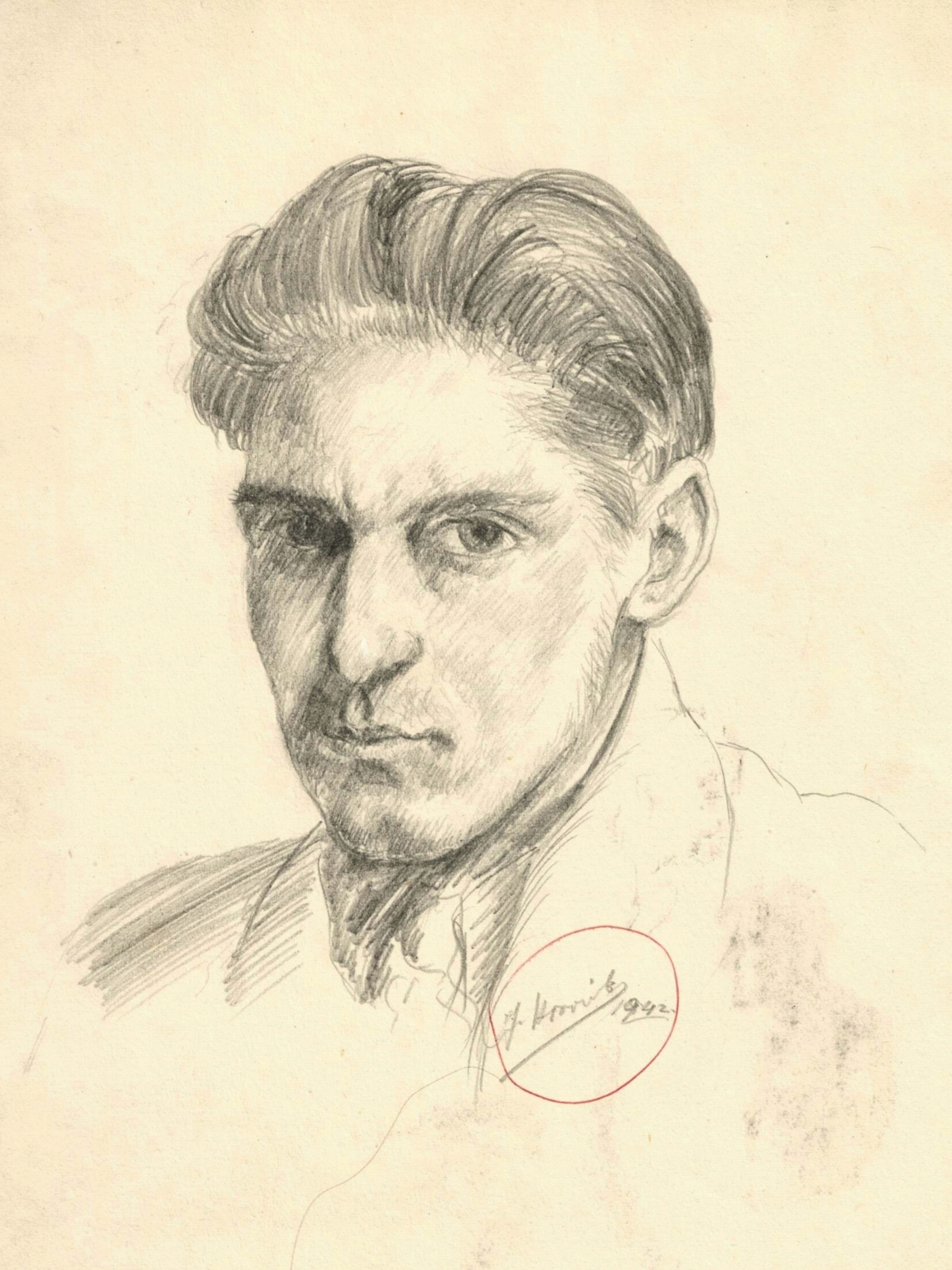 Self portrait of Joseph Horovitz, 1942